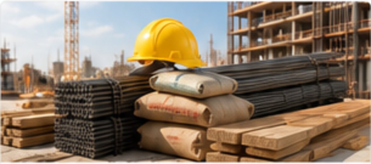 Construction materials, pipes, cement, bricks and safety equipment