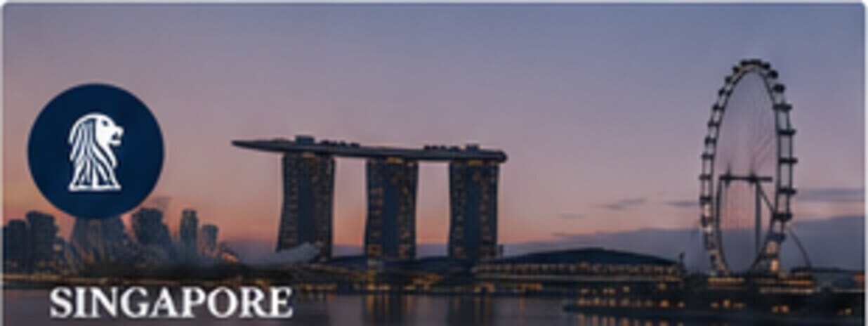 Singapore skyline at Marina Bay